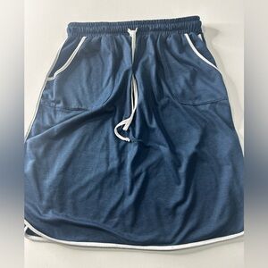 LuLaRoe Medium Casual Fit Blue Skirt with White Lining